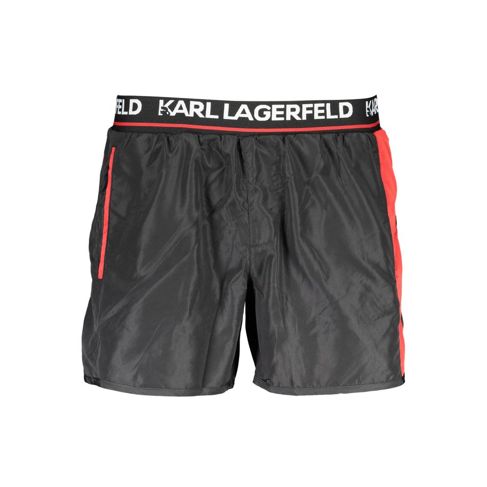 Karl Lagerfeld Nero Poliestere Boxer de bain pour homme