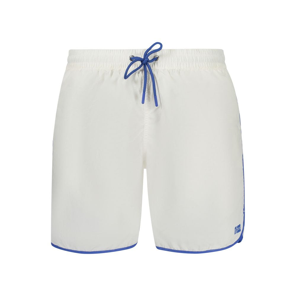 Norvège 1963 Bianco Poliammide Maillot de bain boxer pour hommes