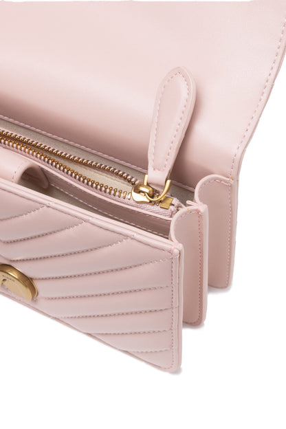 PINKO Borsa a tracolla Love One Mini rosa cipria