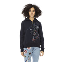Felpa da donna in cotone blu Mr&Mrs Italy