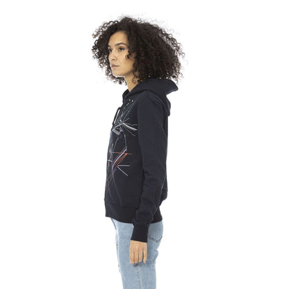Felpa da donna in cotone blu Mr&Mrs Italy