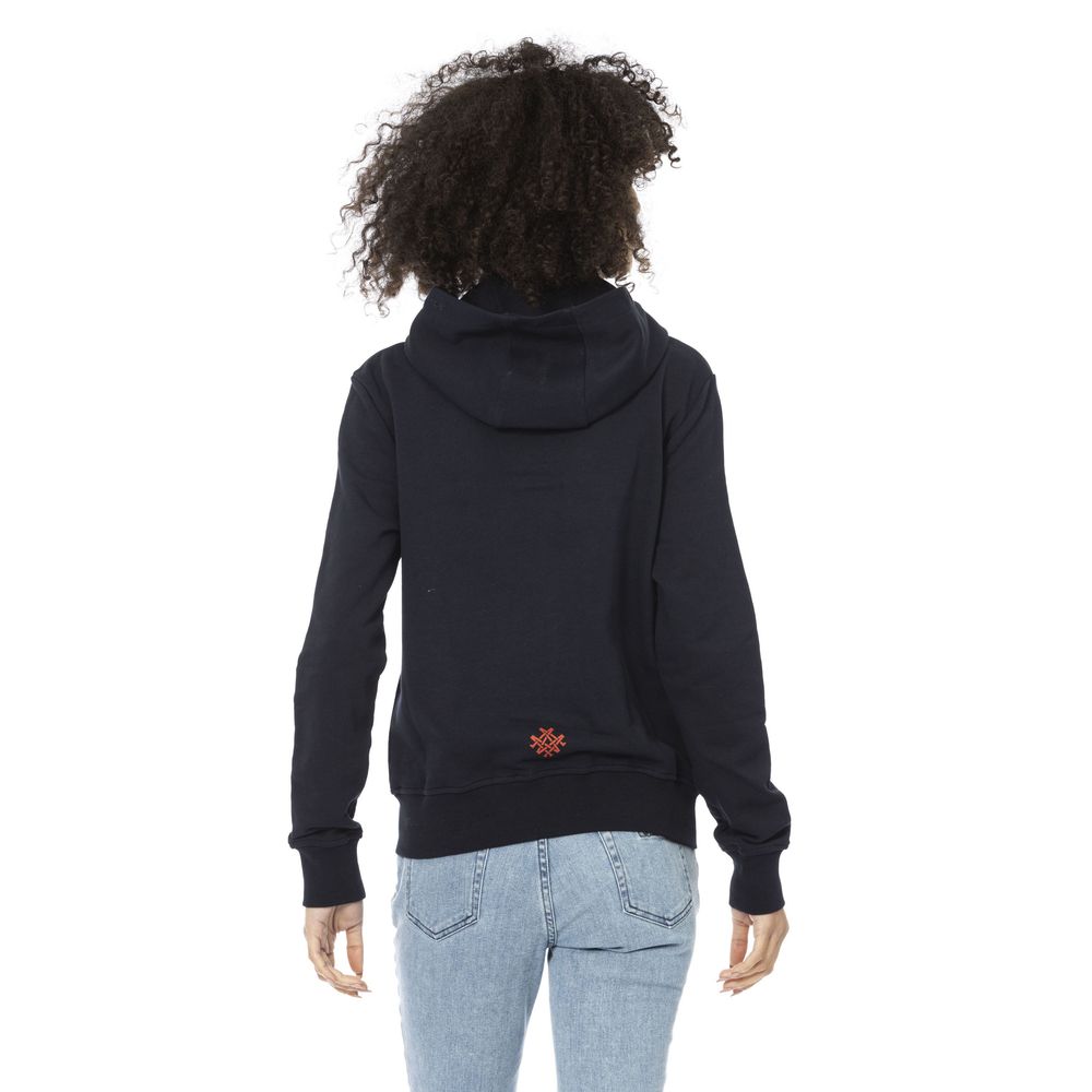Felpa da donna in cotone blu Mr&Mrs Italy