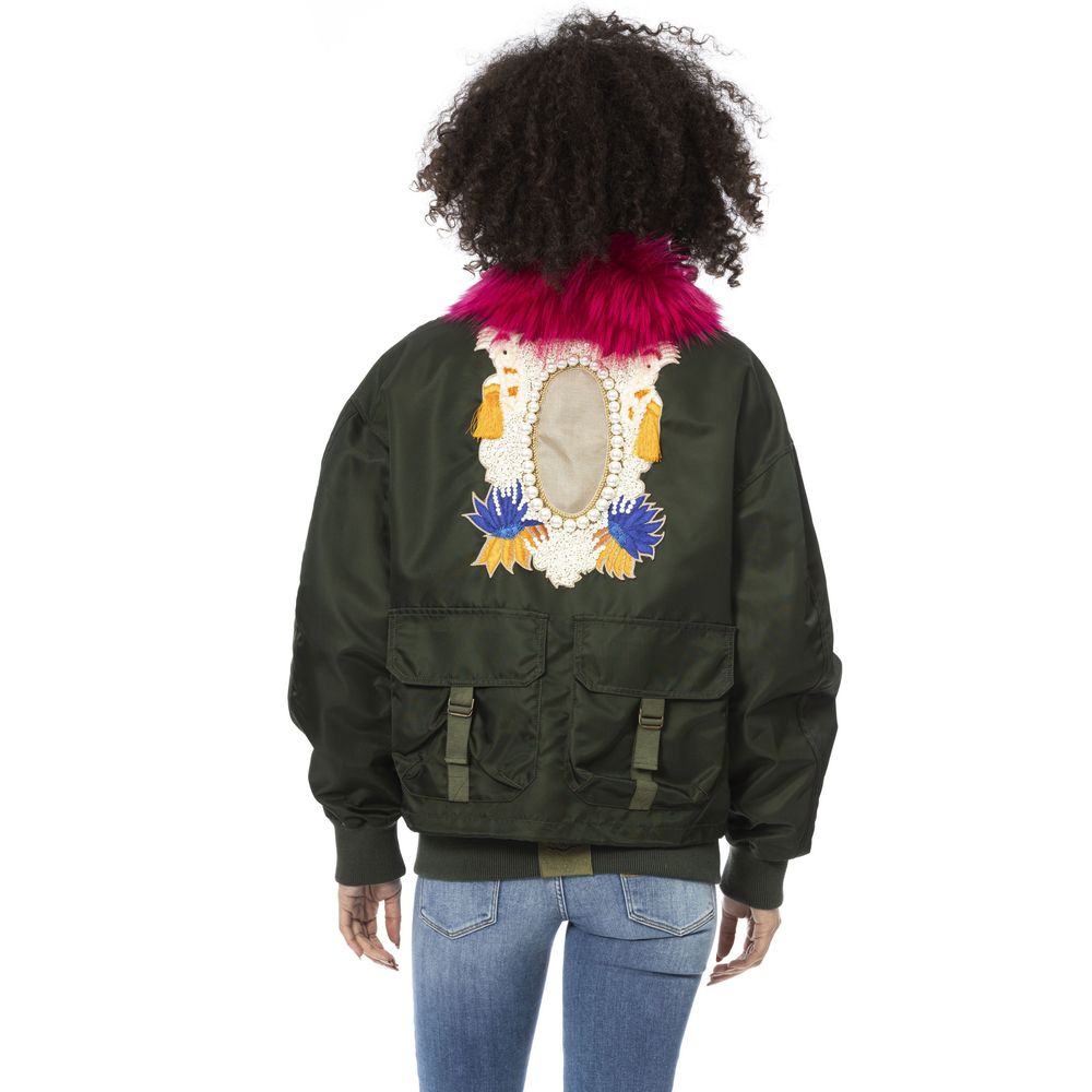Giubbotto bomber da donna in poliammide verde Mr&Mrs Italy