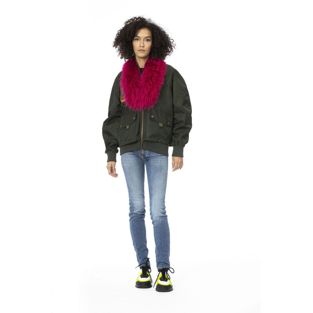 Giubbotto bomber da donna in poliammide verde Mr&Mrs Italy