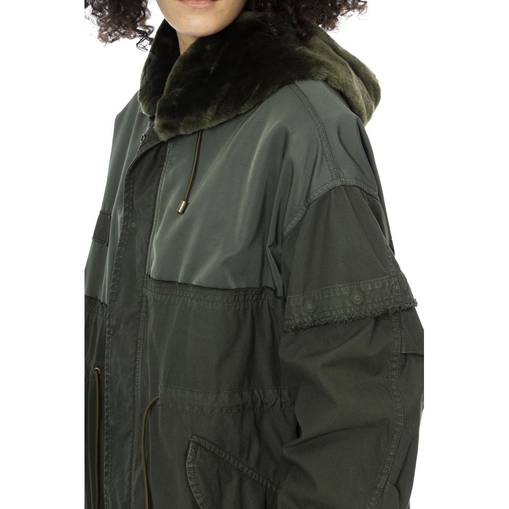 Parka da donna in cotone verde Mr&Mrs Italy