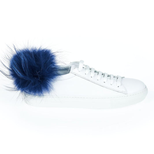 Baskets Femme en Cuir d'Agneau Blanc Mr&Mrs Italy