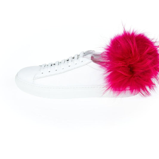 Baskets Femme en Cuir d'Agneau Blanc Mr&Mrs Italy