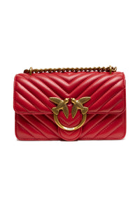 Borsa a tracolla mini Love One in pelle rossa PINKO