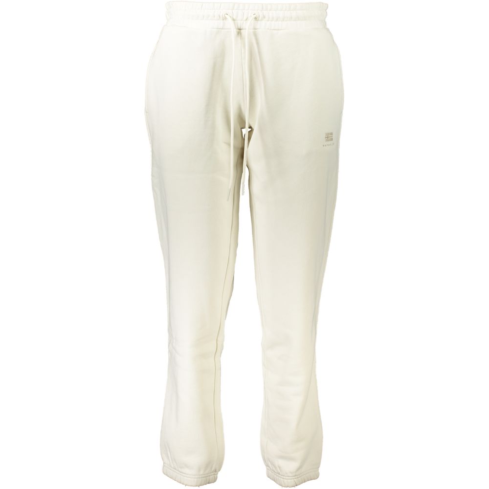 Pantalon de survêtement Napapijri en coton blanc pour femme