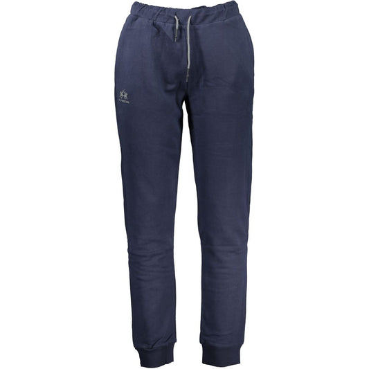 Pantaloni della tuta da uomo in cotone blu La Martina