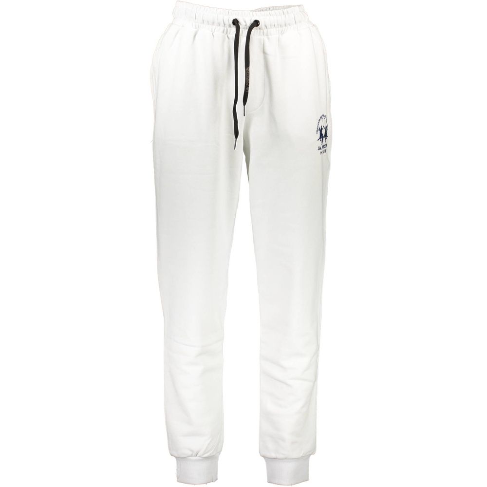 Pantaloni della tuta da uomo in cotone La Martina Bianco