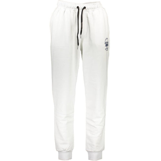 Pantaloni della tuta da uomo in cotone La Martina Bianco