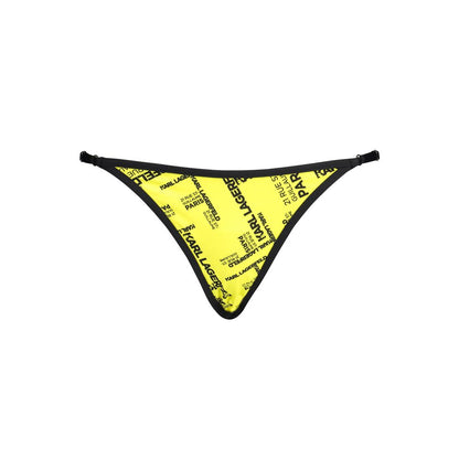 Slip da bagno da donna in poliammide giallo Karl Lagerfeld