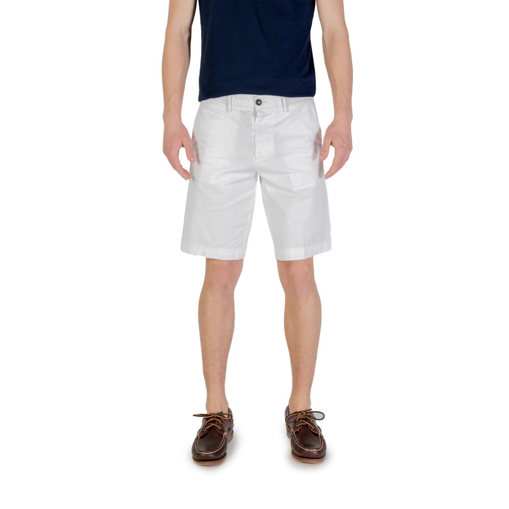 Shorts bermudas blancs en coton Borghese