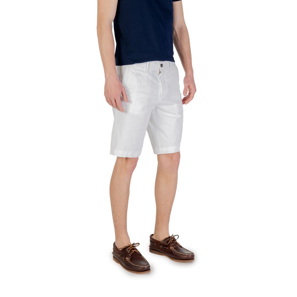 Shorts bermudas blancs en coton Borghese