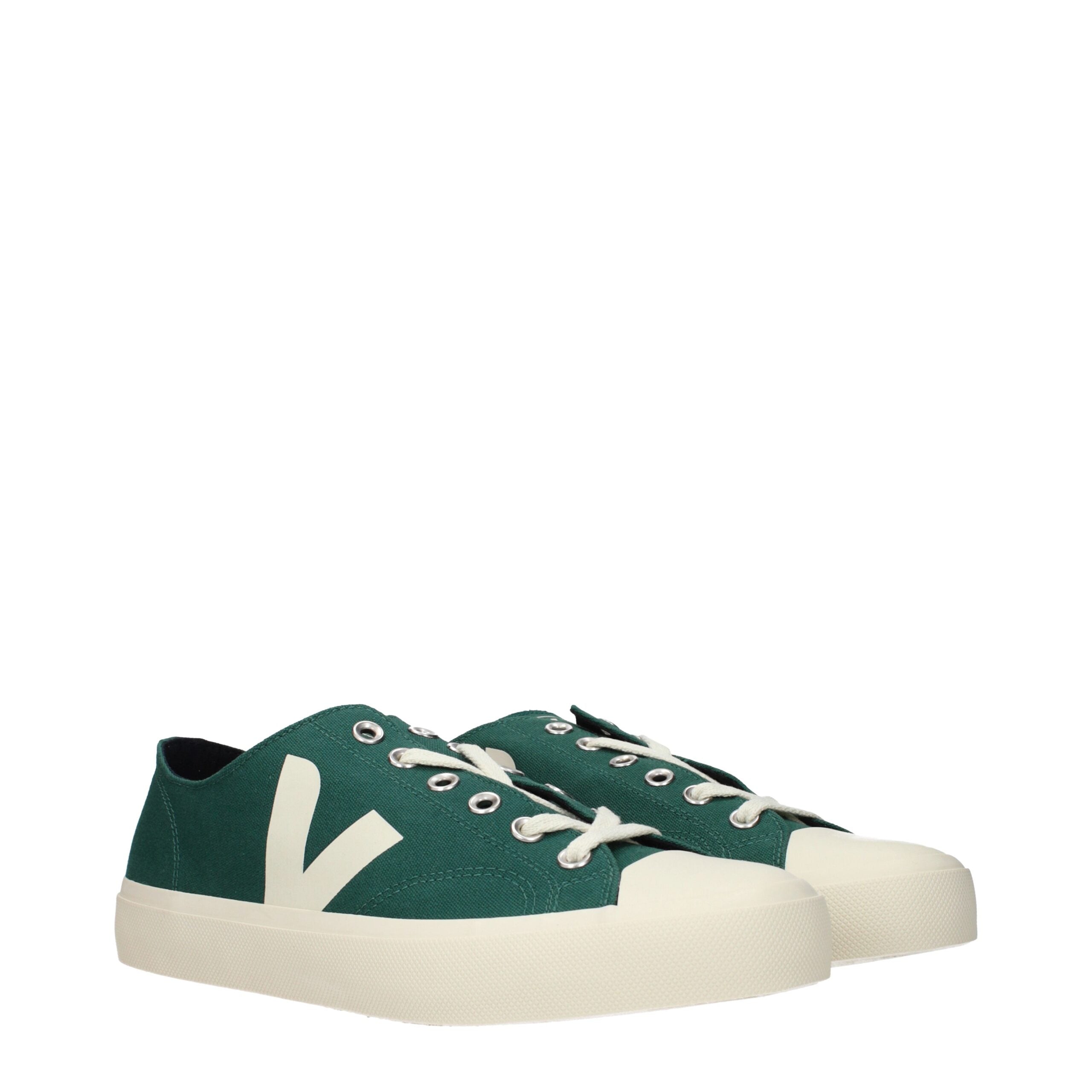 Veja Baskets basses en tissu vert