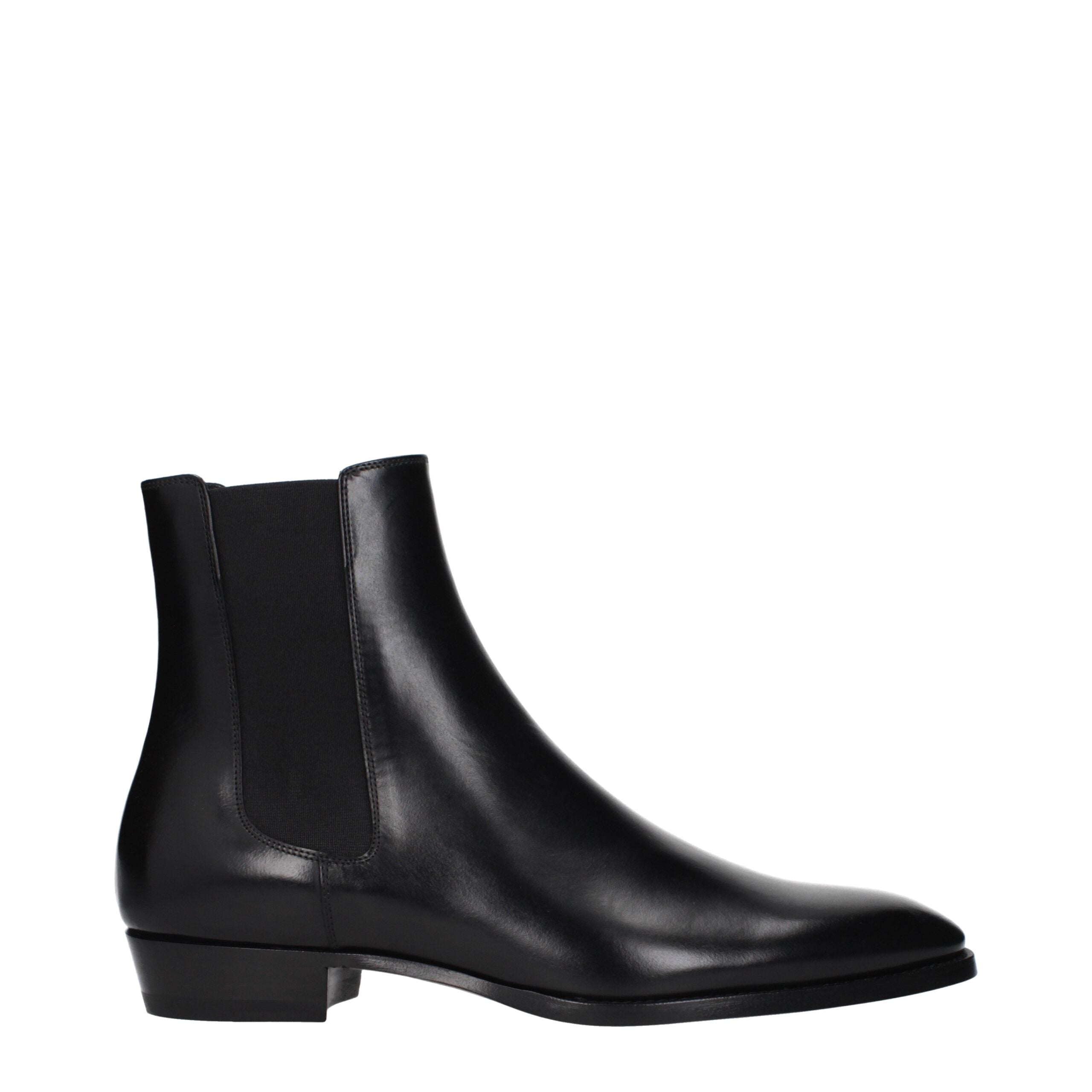 Bottines Celine en cuir noir