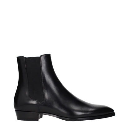 Stivaletti in pelle nera Celine