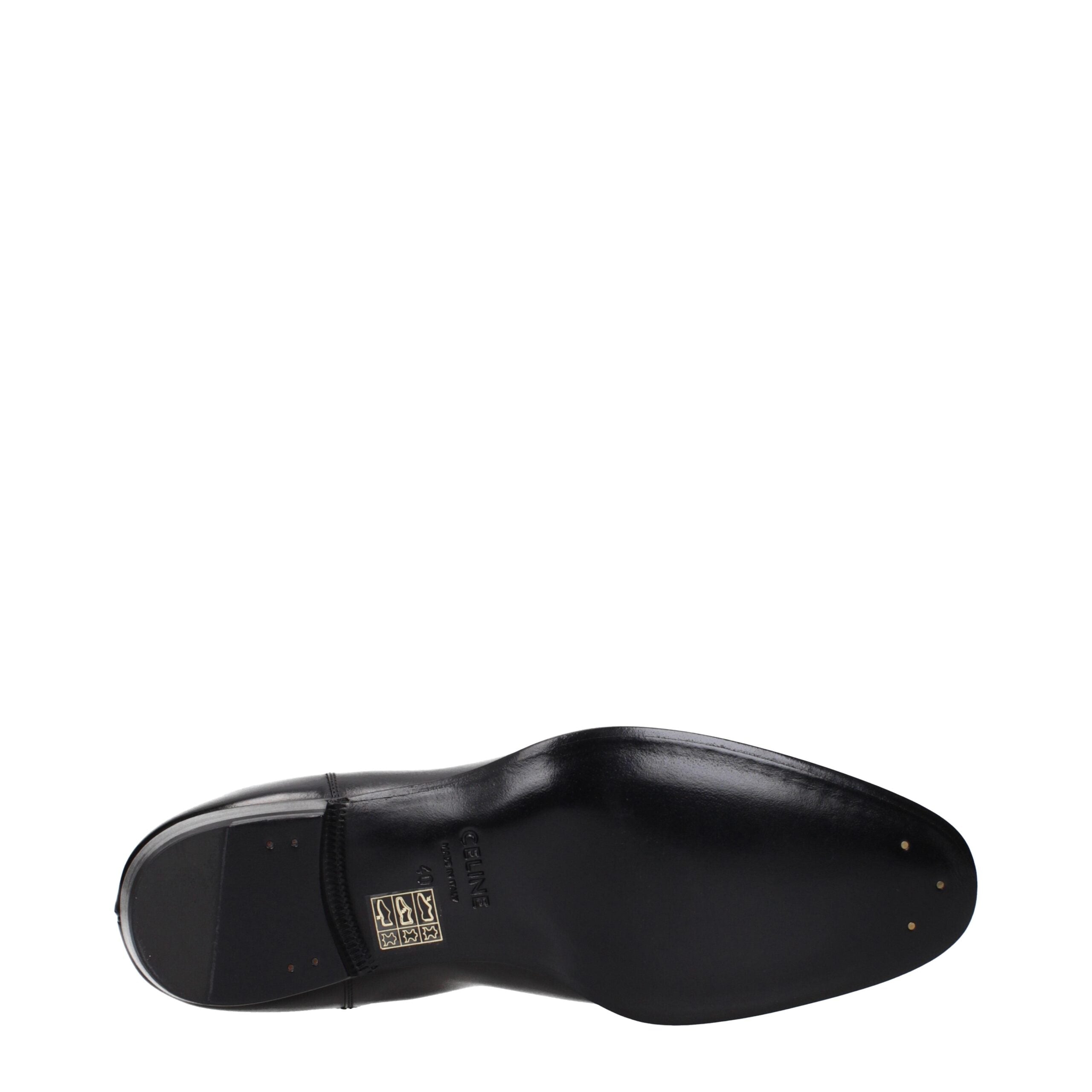 Bottines Celine en cuir noir