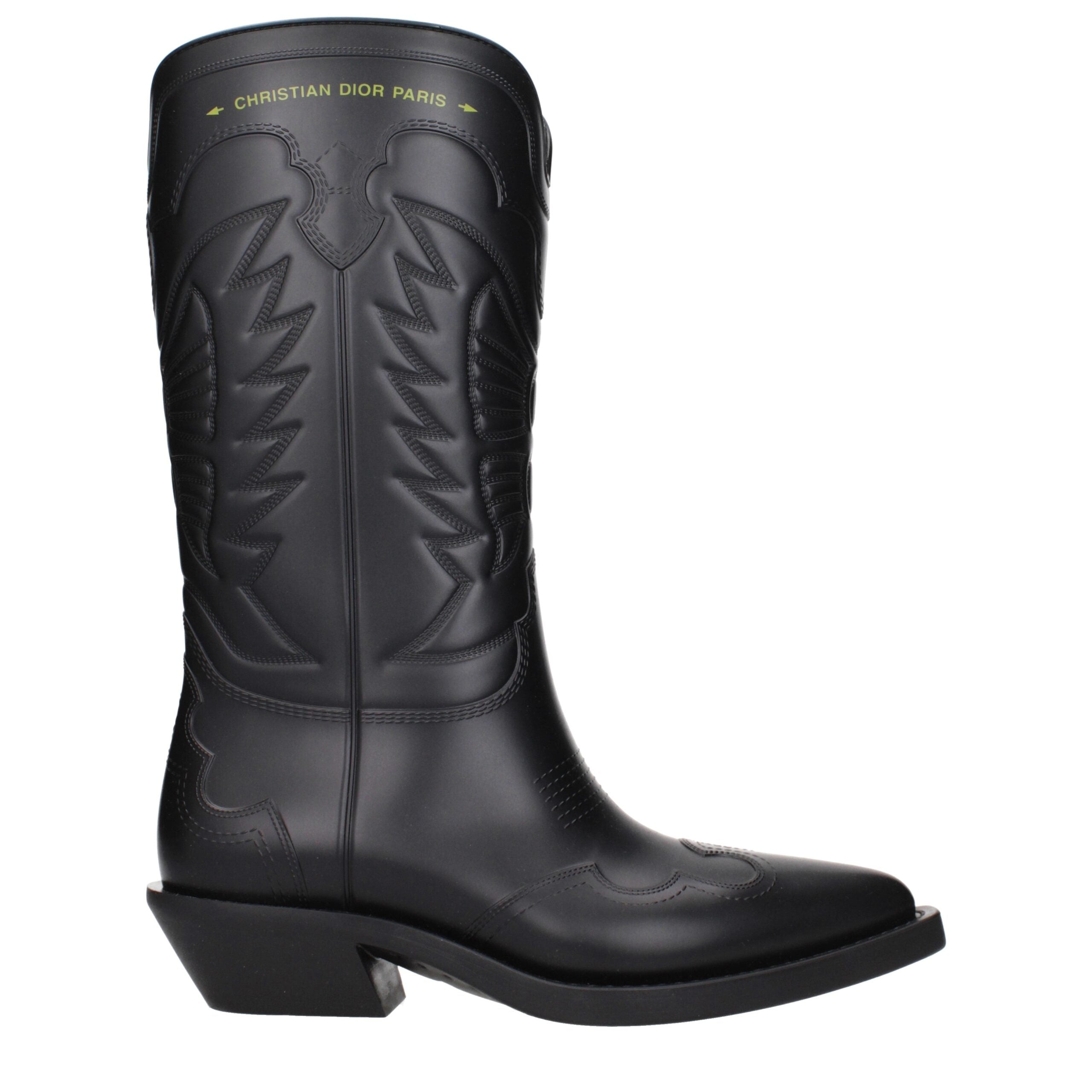 Bottes en coton noir Christian Dior