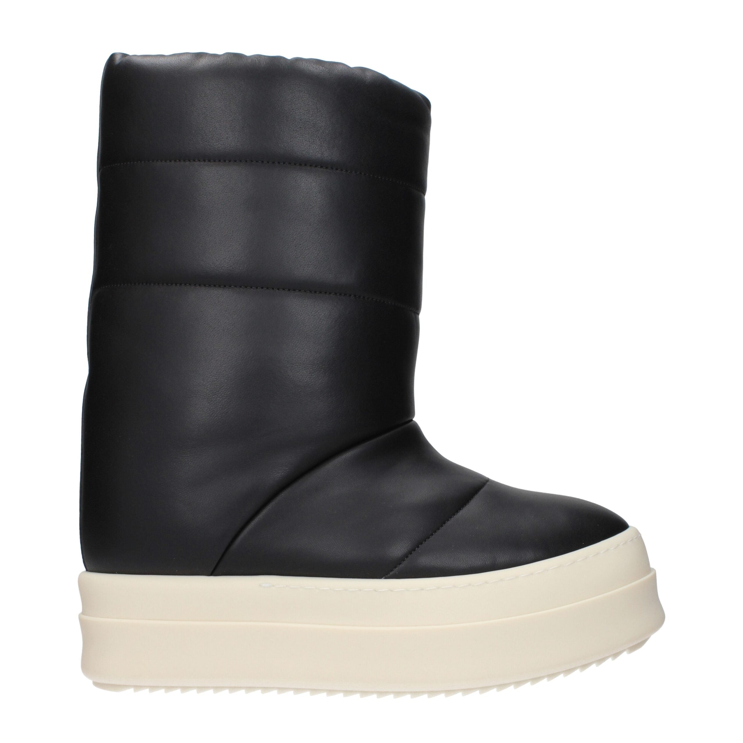 Bottines en cuir noir Rick Owens