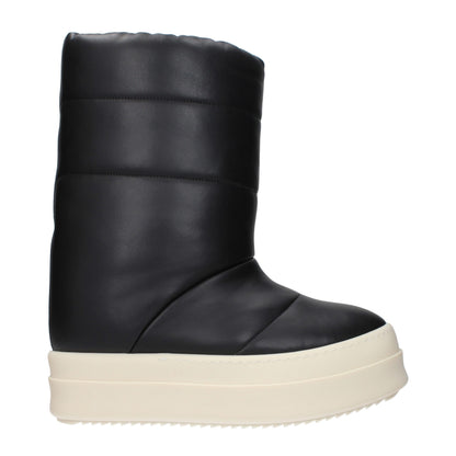 Stivaletti in pelle nera Rick Owens