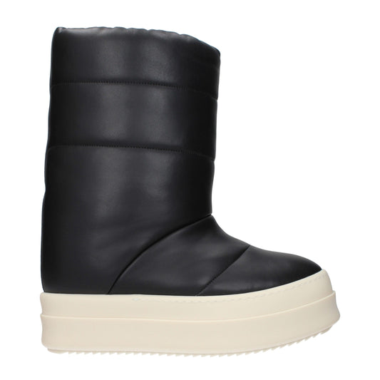 Stivaletti in pelle nera Rick Owens