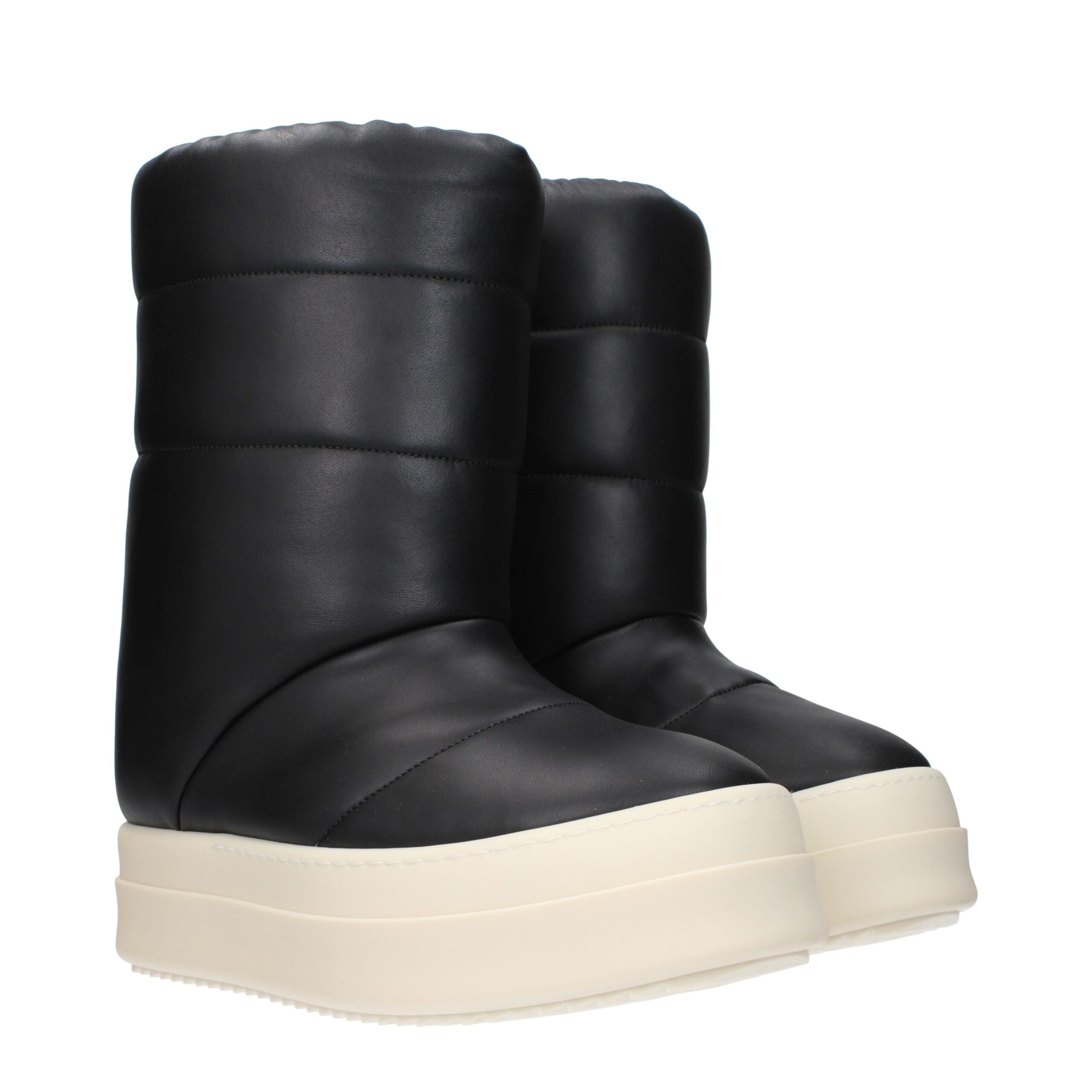 Bottines en cuir noir Rick Owens