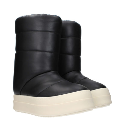Stivaletti in pelle nera Rick Owens