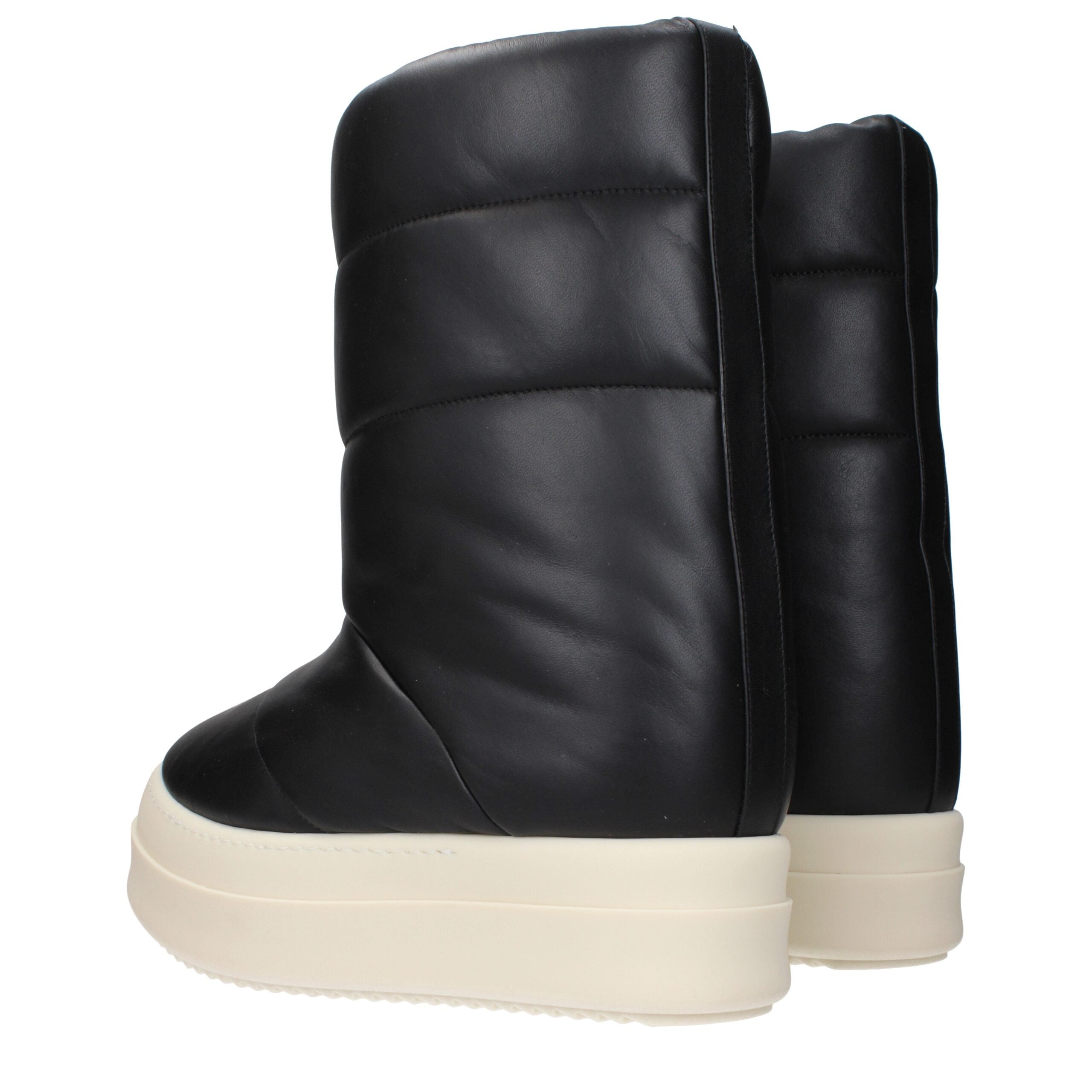 Bottines en cuir noir Rick Owens