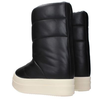 Stivaletti in pelle nera Rick Owens