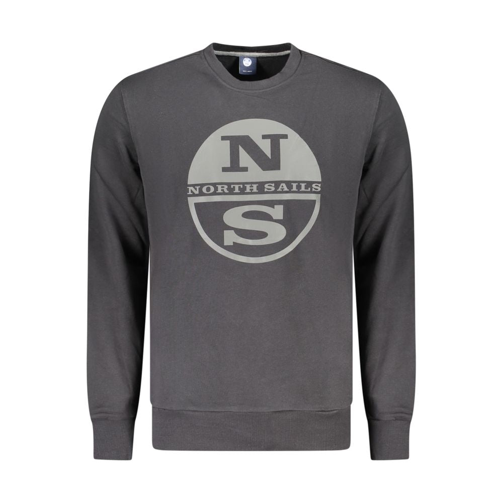 Felpa da uomo in cotone nero North Sails