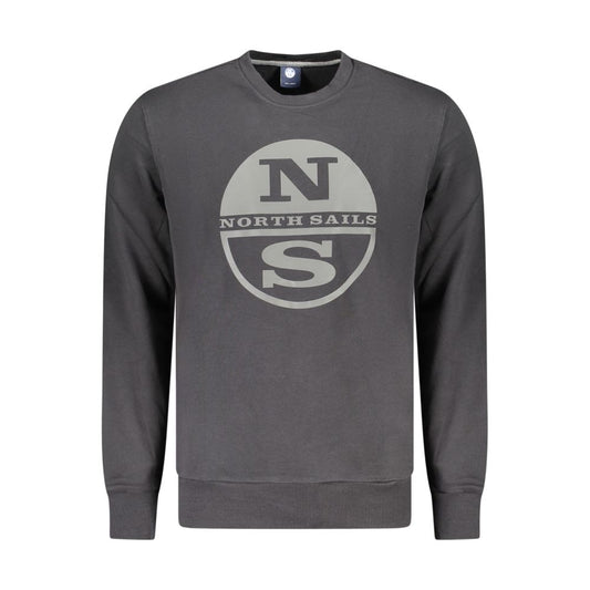 Felpa da uomo in cotone nero North Sails
