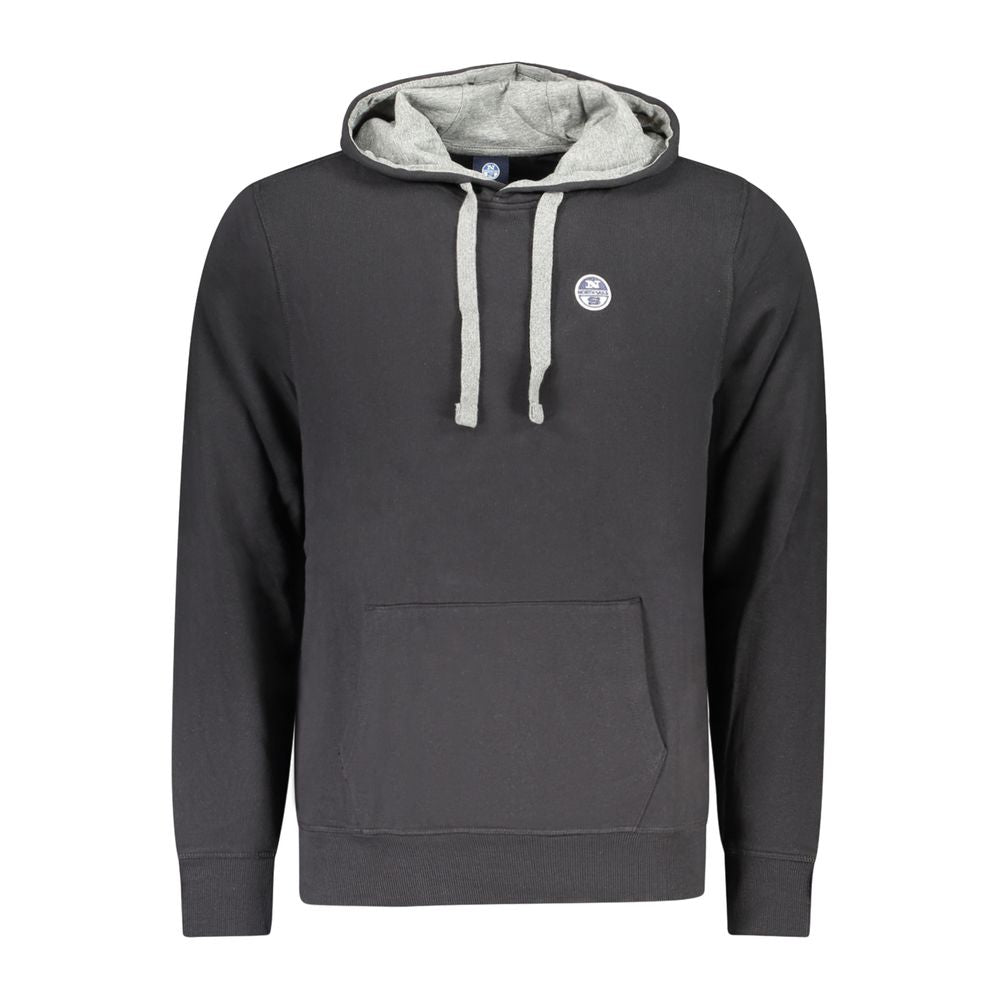 Felpa da uomo in cotone nero North Sails