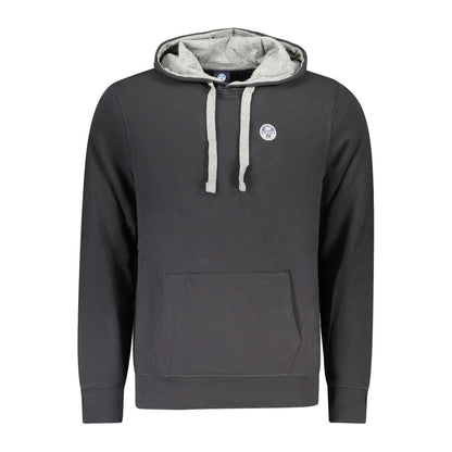 Felpa da uomo in cotone nero North Sails