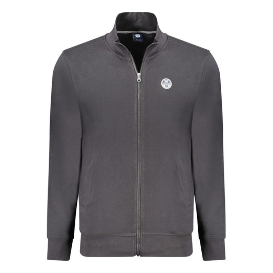 Felpa da uomo in cotone nero North Sails