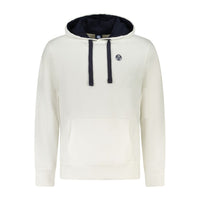 Felpa con cappuccio da uomo in cotone bianco North Sails