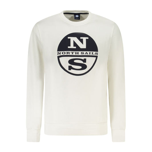 Felpa da uomo in cotone bianco North Sails