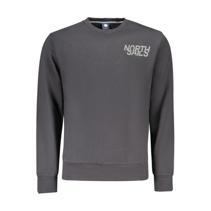 Felpa da uomo in cotone nero North Sails