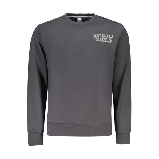 Felpa da uomo in cotone nero North Sails