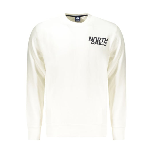 Felpa da uomo in cotone bianco North Sails