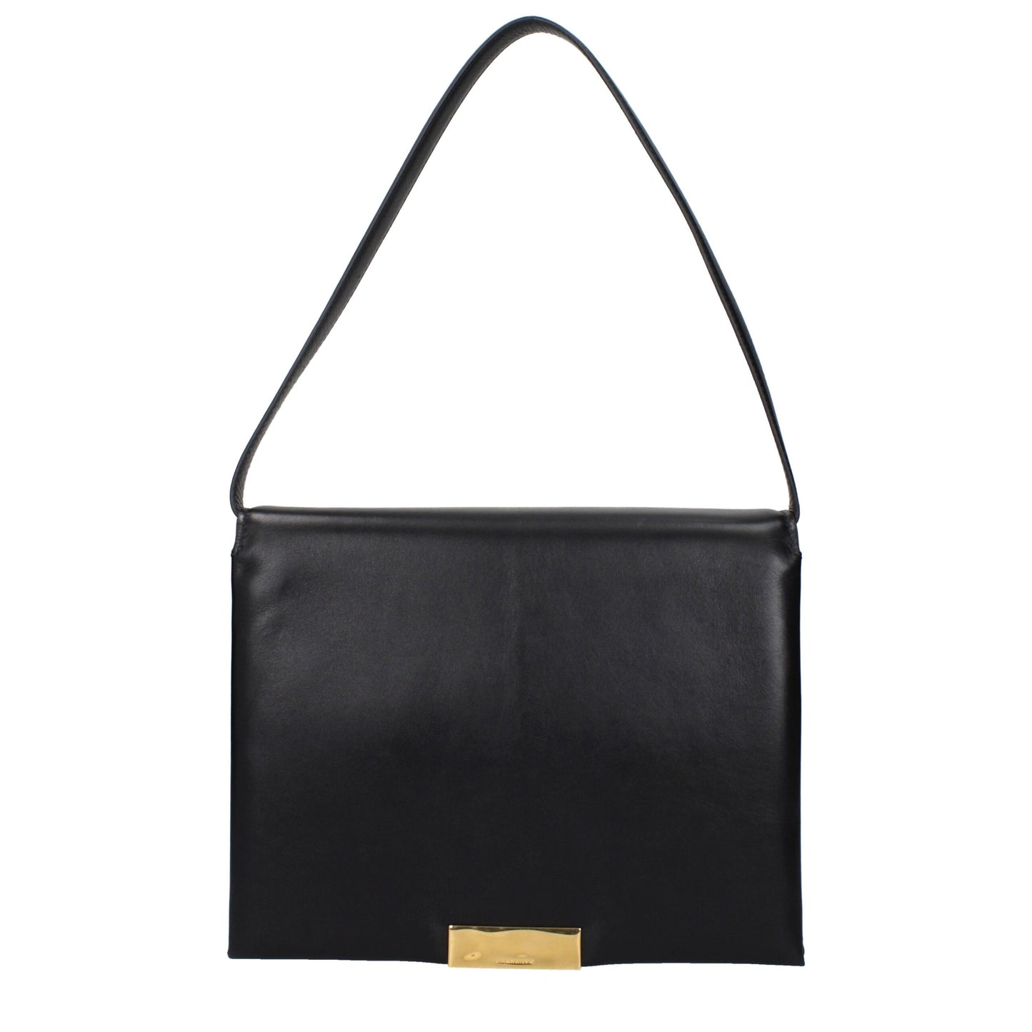 Borsa a tracolla in pelle nera Jil Sander