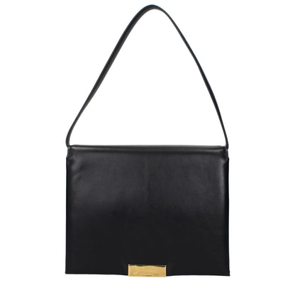 Borsa a tracolla in pelle nera Jil Sander