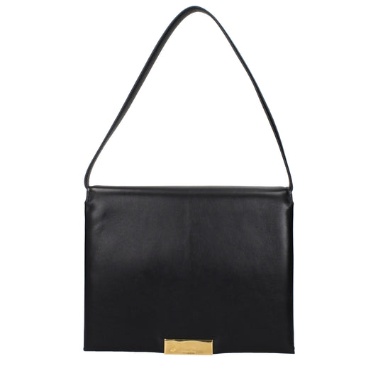 Borsa a tracolla in pelle nera Jil Sander