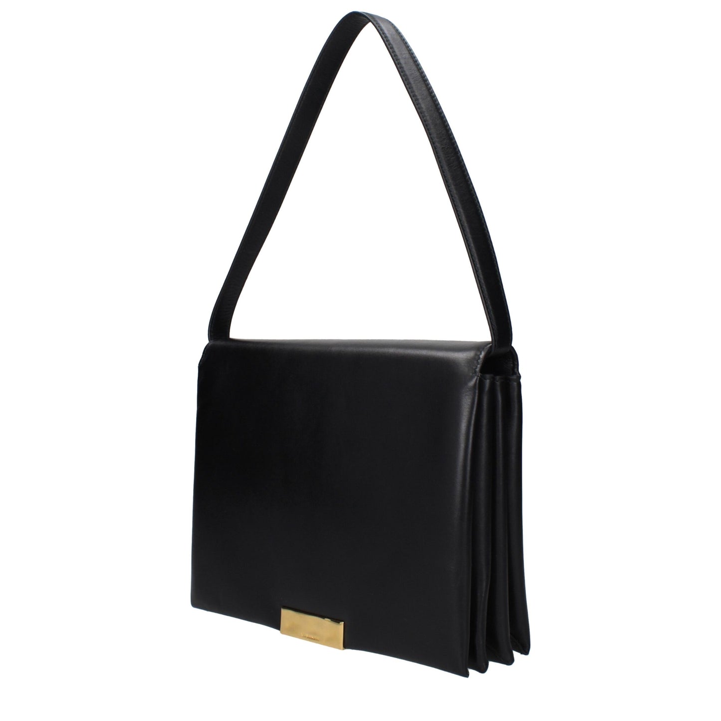 Borsa a tracolla in pelle nera Jil Sander