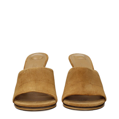 Sandali con tacco a spillo in pelle marrone Jacquemus