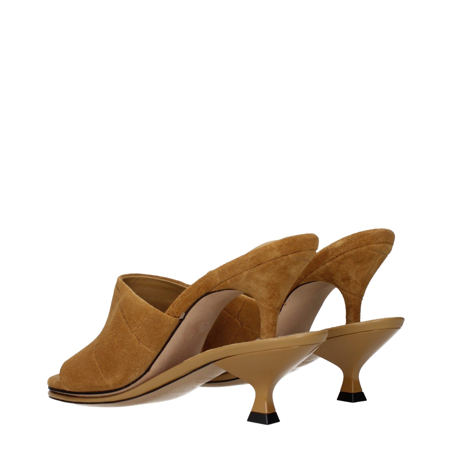 Sandali con tacco a spillo in pelle marrone Jacquemus