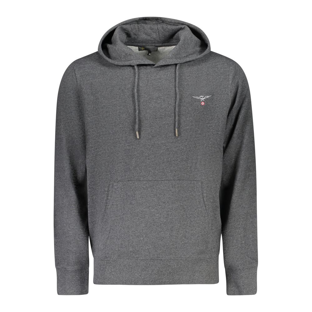 Sweat à capuche pour hommes en coton Accademia Militare Grigio