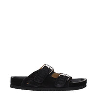 Ciabatte in pelle nera Isabel Marant