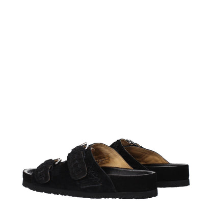 Ciabatte in pelle nera Isabel Marant